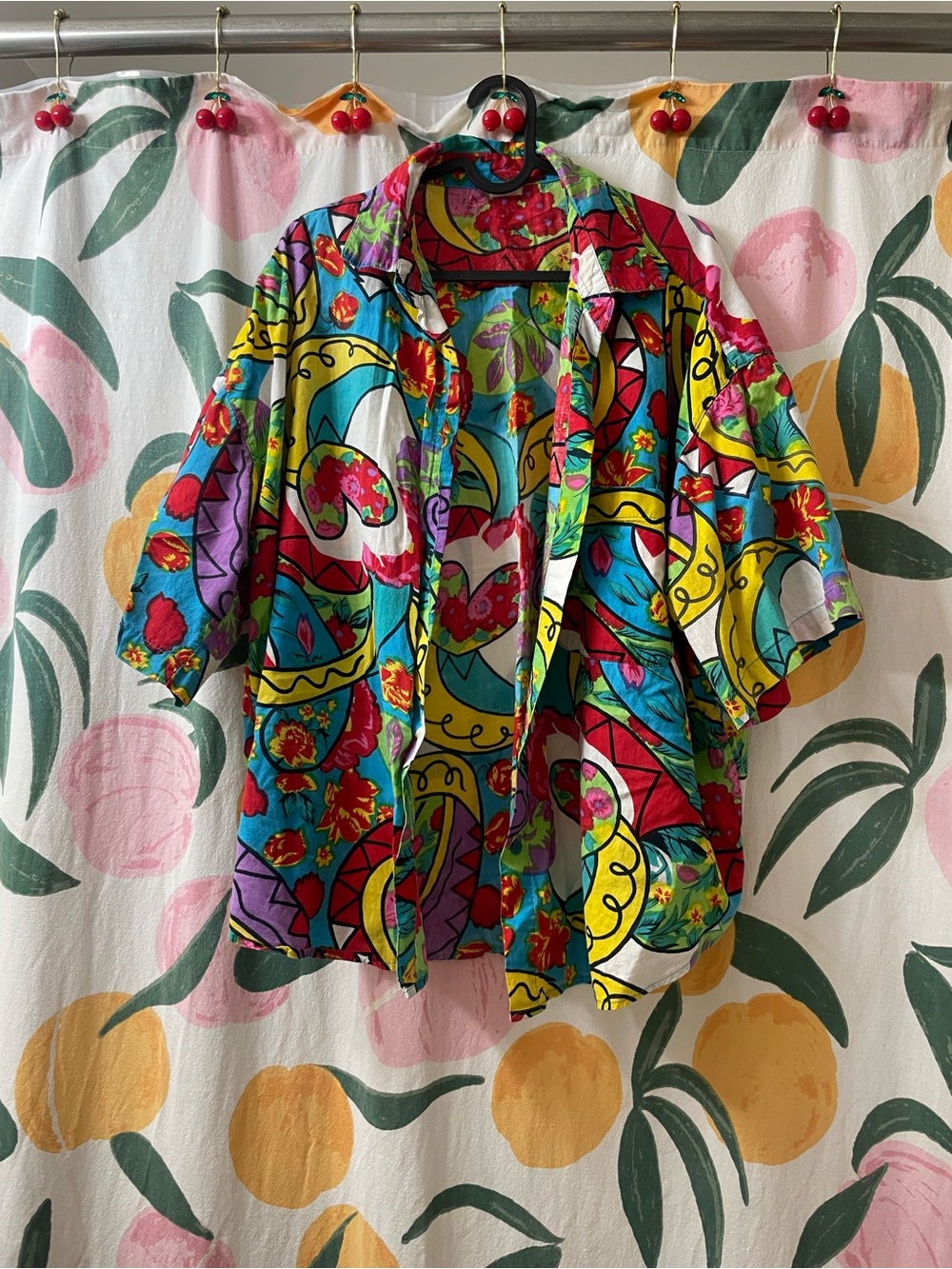 Colorful Vintage Button-Up Shirt